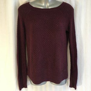 American Eagle Outfitters Womens Size XS Burgandy Red Stretch Sweater Scoop Neck